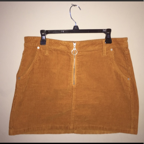 burnt orange mini skirt - Picture 1 of 2